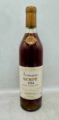 Lot 323 - 1 bottle 1954 Sempe Armagnac