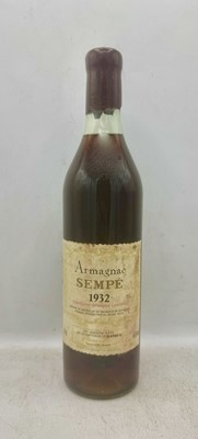Lot 324 - 1 bottle 1932 Sempe Armagnac