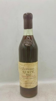 Lot 325 - 1 bottle 1932 Sempe Armagnac