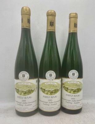 Lot 235 - 6 bottles 1995 Brauneberger-Juffer-Sonnenuhr Riesling Auslese F Haag