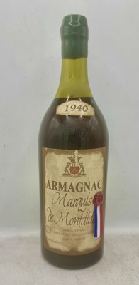 Lot 349 - 1 magnum 1940 Marquis de Montdidier Armagnac