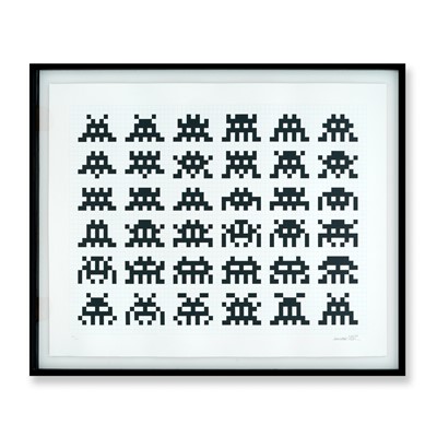 Lot 205 - Invader (French 1969-), 'Repetition Variation Evolution', 2017