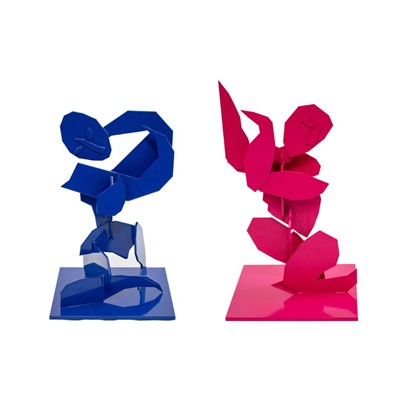 Lot 72 - Jonathan Chapline (American 1987-), Supporting Figures (Blue & Pink)', 2020