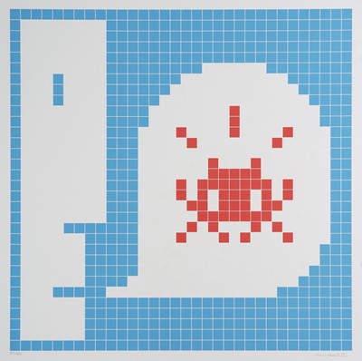 Lot 196 - Invader (French 1969-), 'Alert (Blue)', 2021