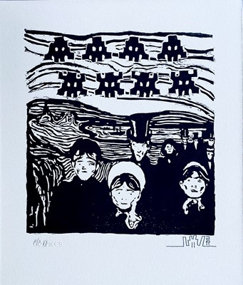 Lot 205a - Invader (French 1969-), 'Invaded Hypnosis', 2011