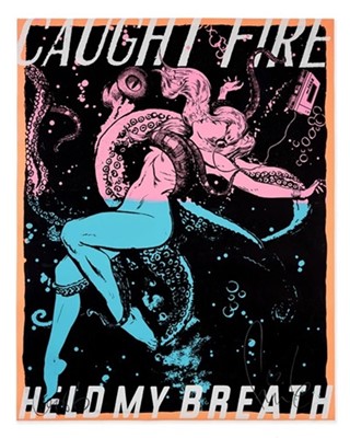 Lot 245 - Faile (Collaboration), 'Caught Fire (Pink/Blue)', 2022