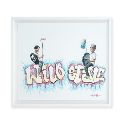 Lot 239 - Ernest Zacharevic (Lithuanian 1986-), 'Wild Style - Style Wars', 2014