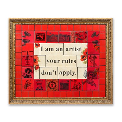 Lot 228 - Carrie Reichard (British 1966-), 'I Am An Artist, Your Rules Don't Apply'