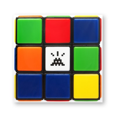 Lot 283 - Invader (French 1969-), 'Invaded Cube', 2023