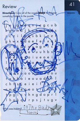 Lot 2 - Aboudia (Ivorian 1983-), 'What Was Hidden In The Baby Room', 2012