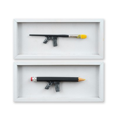 Lot 250 - Icy And Sot (Iranian Duo ), 'Paint Brush & Pencil', 2015