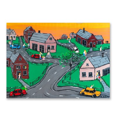 Lot 147 - Albert Willem (Belgian 1979-), 'A Flooded Village, But The Conga Continues (Piece 69)', 2022