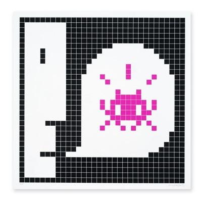 Lot 187 - Invader (French 1969-), 'Alert (Pink)', 2021