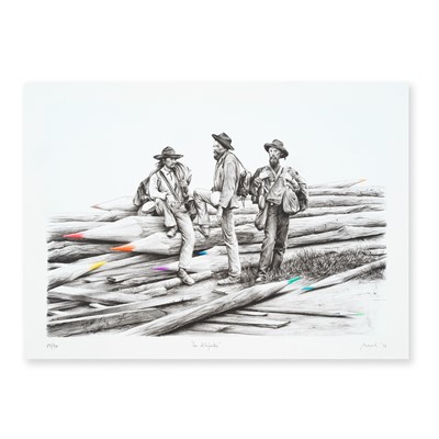 Lot 276 - Paco Pomet (Spanish 1970-), 'Los Dibujantes (The Draughtsmen)', 2017