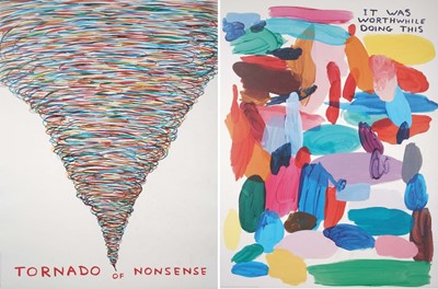 Lot 45 - David Shrigley (British 1968-), 'Tornado Of Nonsense & It Was Worthwhile Doing This', 2021/2022
