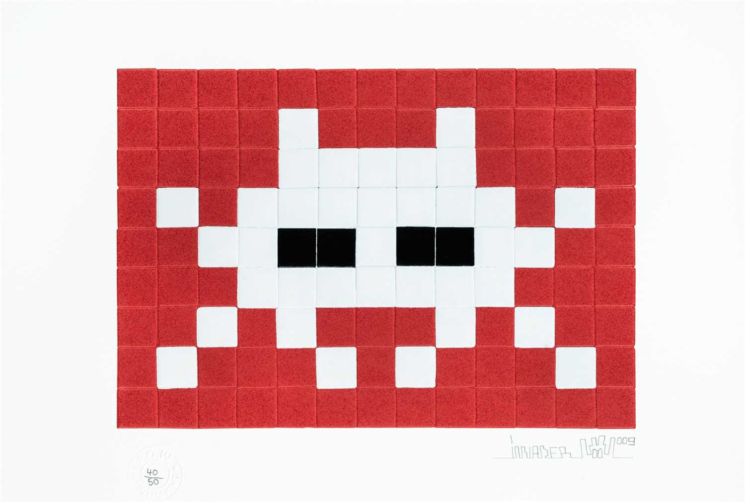 Lot 331 - Invader (French b.1969), 'Invasion (Red)', 2009