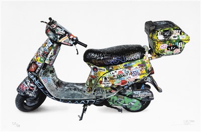 Lot 162 - Invader  (French ) (b.1969) " Scooter "Scooter