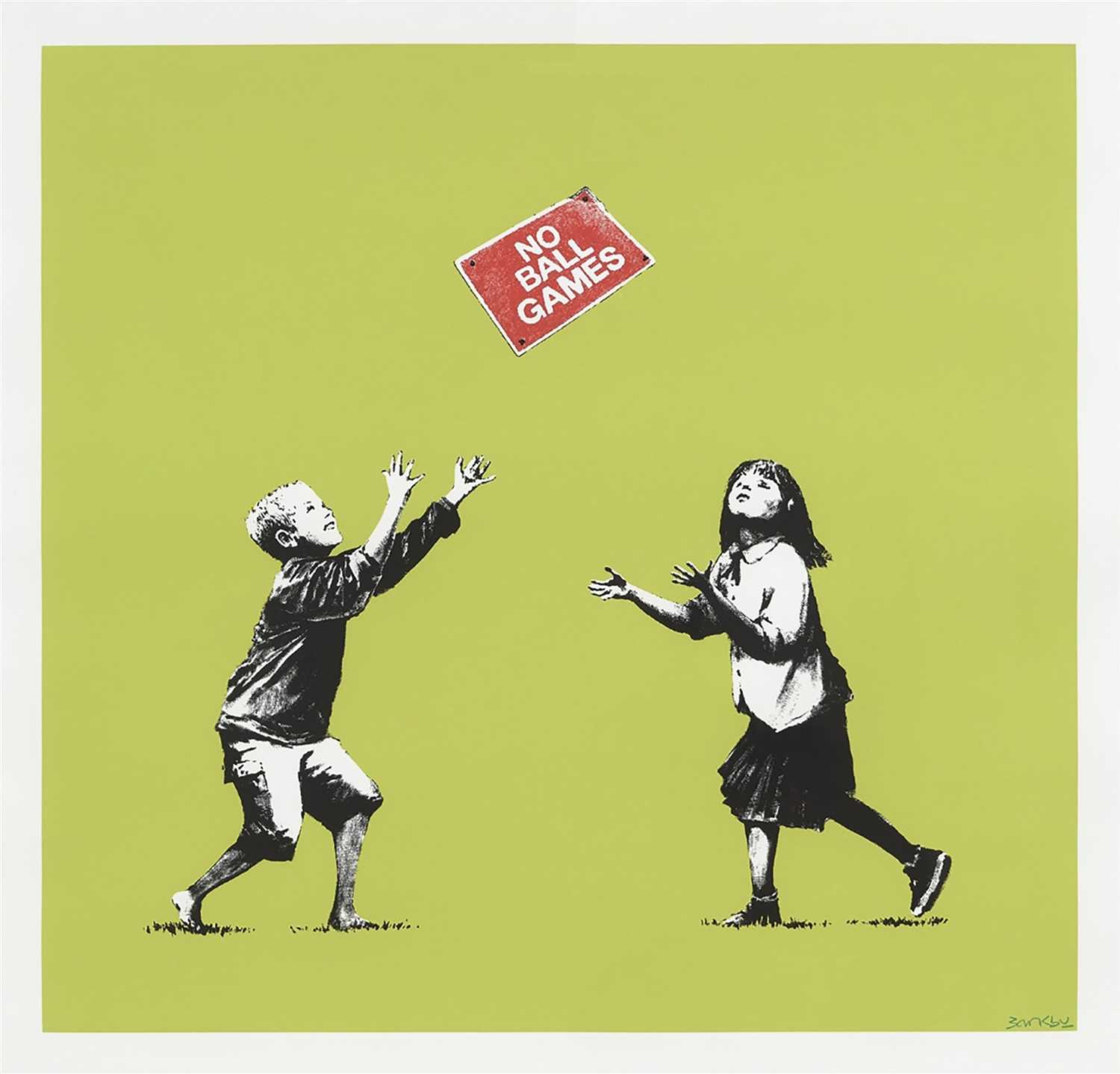 Lot 377 - Banksy (British ) (B.1974). NO BALL GAMES (GREEN)