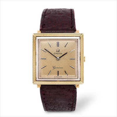 Lot 85 - Omega - an 18ct gold manual wind watch, circa 1960s.