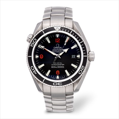 Lot 60 - Omega - a stainless steel Seamaster Professional Planet Ocean Co-Axial automatic bracelet watch.