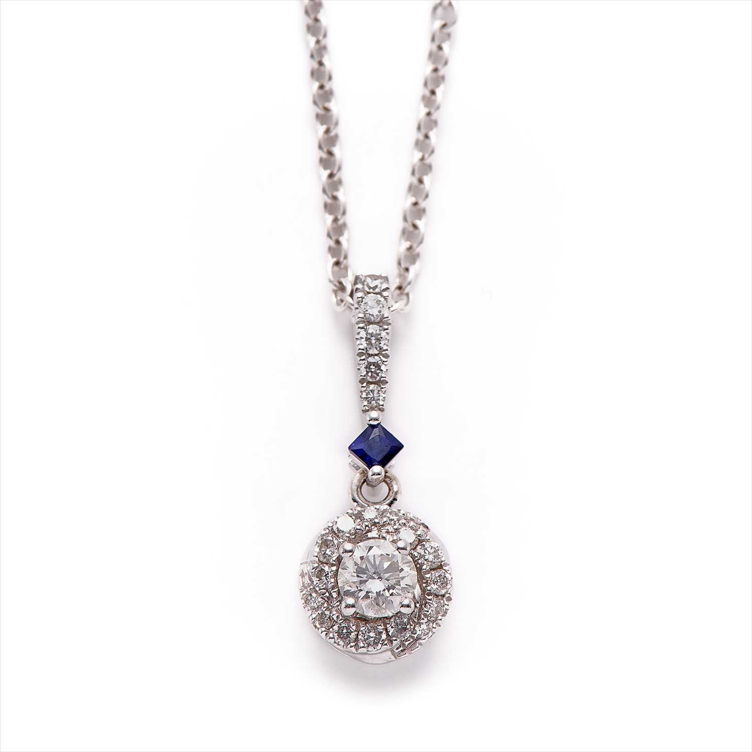 vera wang diamond and sapphire necklace