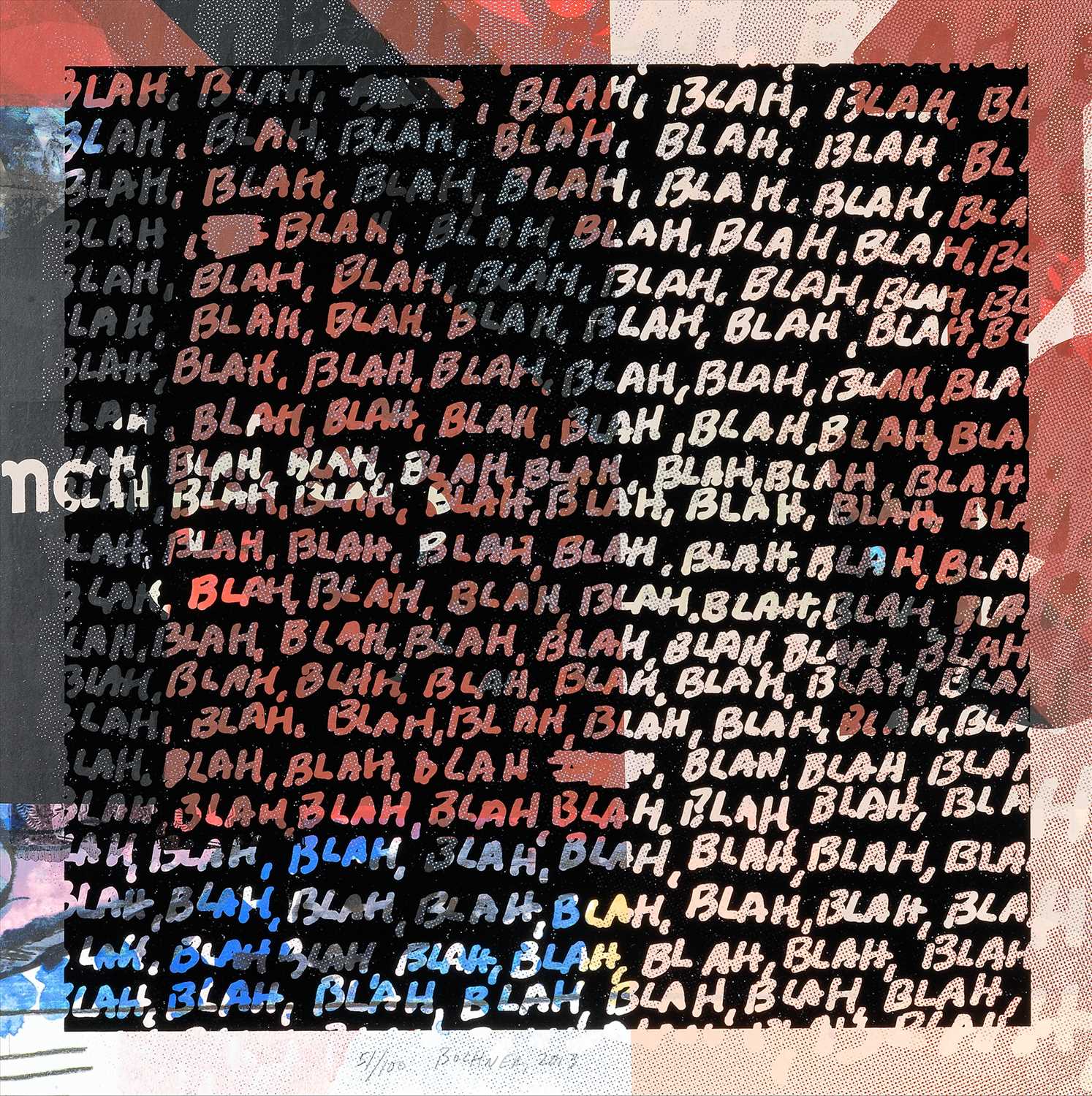 Lot 343 - Mel Bochner (American b.1940), ‘Blah Blah Blah & Background Noise’, 2013