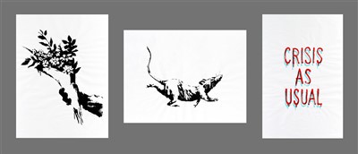 Lot 49 - Banksy (British b.1974), 'Crisis As Usual, Rat & Flowers', 2019