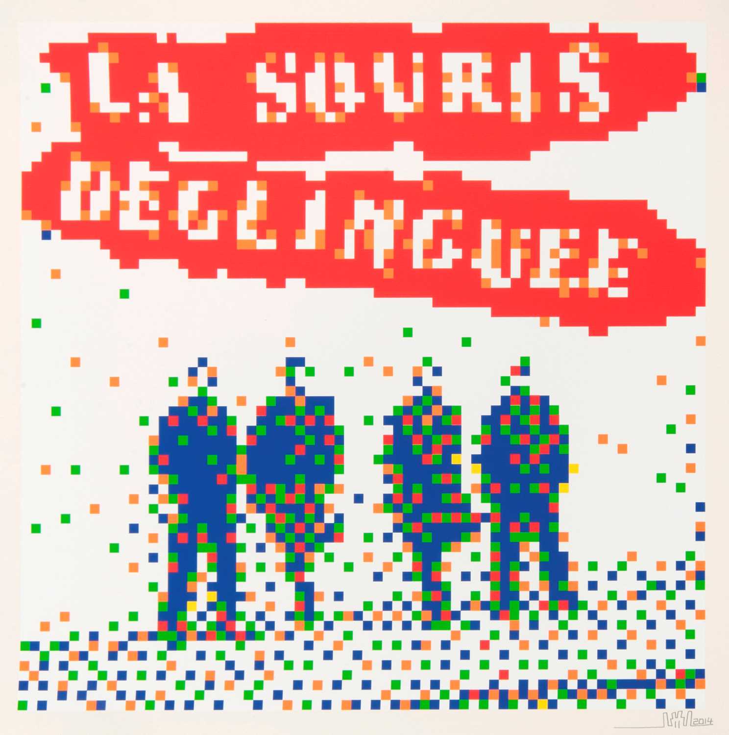 Lot 88 - Invader (French b.1969), 'La Souris Deglinguee', 2014