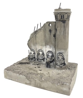 Lot 62 - Banksy (British b.1974), Walled Off Hotel - Four Part Souvenir Wall Section With Watch Tower