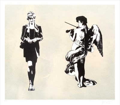 Lot 157 - Blek Le Rat (French b.1951), 'Diana and Angel', 2008