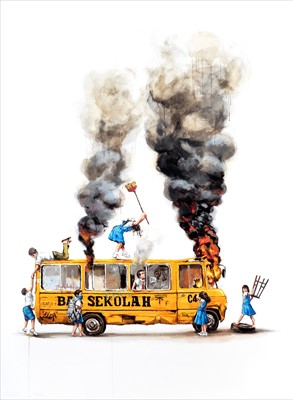 Lot 181 - Ernest Zacharevic (Luthianian b.1986), 'Rage Against The Machine', 2018