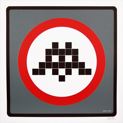 Lot 381 - Invader (French b.1969), 'Warning Invader', 2011