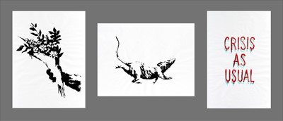 Lot 360 - Banksy (British b.1974), 'Crisis As Usual, Rat & Flowers', 2019