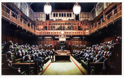 Lot 361 - Banksy (British b.1974), ‘Monkey Parliament', 2009