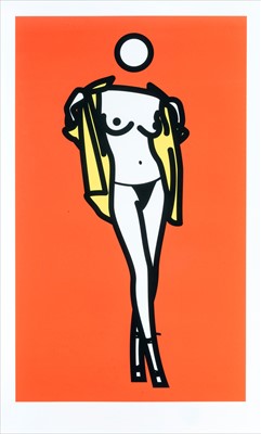 Lot 37 - Julian Opie (British 1958-), 'Woman Taking Off Man's Shirt. 5', 2003