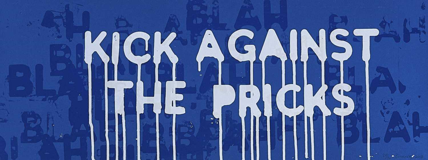 Lot 44 - Mel Bochner (American 1940-), 'Kick Against The Pricks', 2018