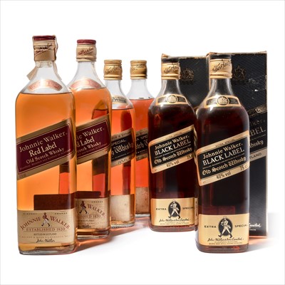 Lot 271 - 6 bottles Mixed Johnnie Walker Whisky