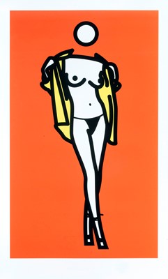 Lot 39 - Julian Opie (British 1958-), 'Woman Taking Off Man's Shirt. 5', 2003