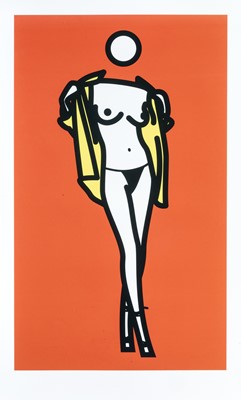 Lot 51 - Julian Opie (British 1958-), 'Woman Taking Off Man's Shirt. 5', 2003