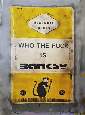Lot 31 - James McQueen (British 1977-),  ‘Who The Fuck Is Banksy (Yellow)’, 2020