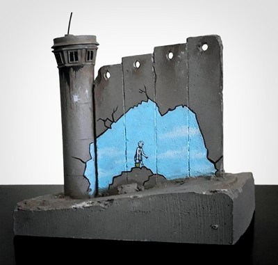 Lot 63 - Banksy (British 1974 -), Walled Off Hotel - Five Part Souvenir Wall Section With Watch Tower