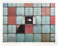 Lot 239 - JR (French b.1983) 'The Ballerina Jumping In Containers, Le Harce, France, 2014', 2018