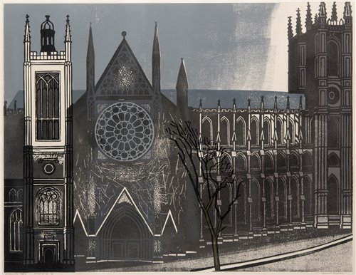 Lot 370 - Edward Bawden (British 1903 - 1986), 'Westminster Abbey', 1966