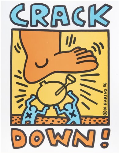 Lot 85 - Keith Haring (American 1958-1990), ‘Crack Down!’, 1986