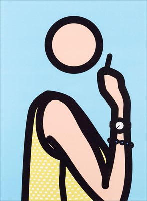 Lot 253 - Julian Opie (British 1958-), 'Ruth With Cigarette 2', 2005