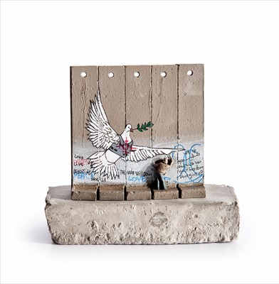 Lot 106 - Banksy (British 1974 -), Walled Off Hotel - Five Part Souvenir Wall Section (Peace Dove)
