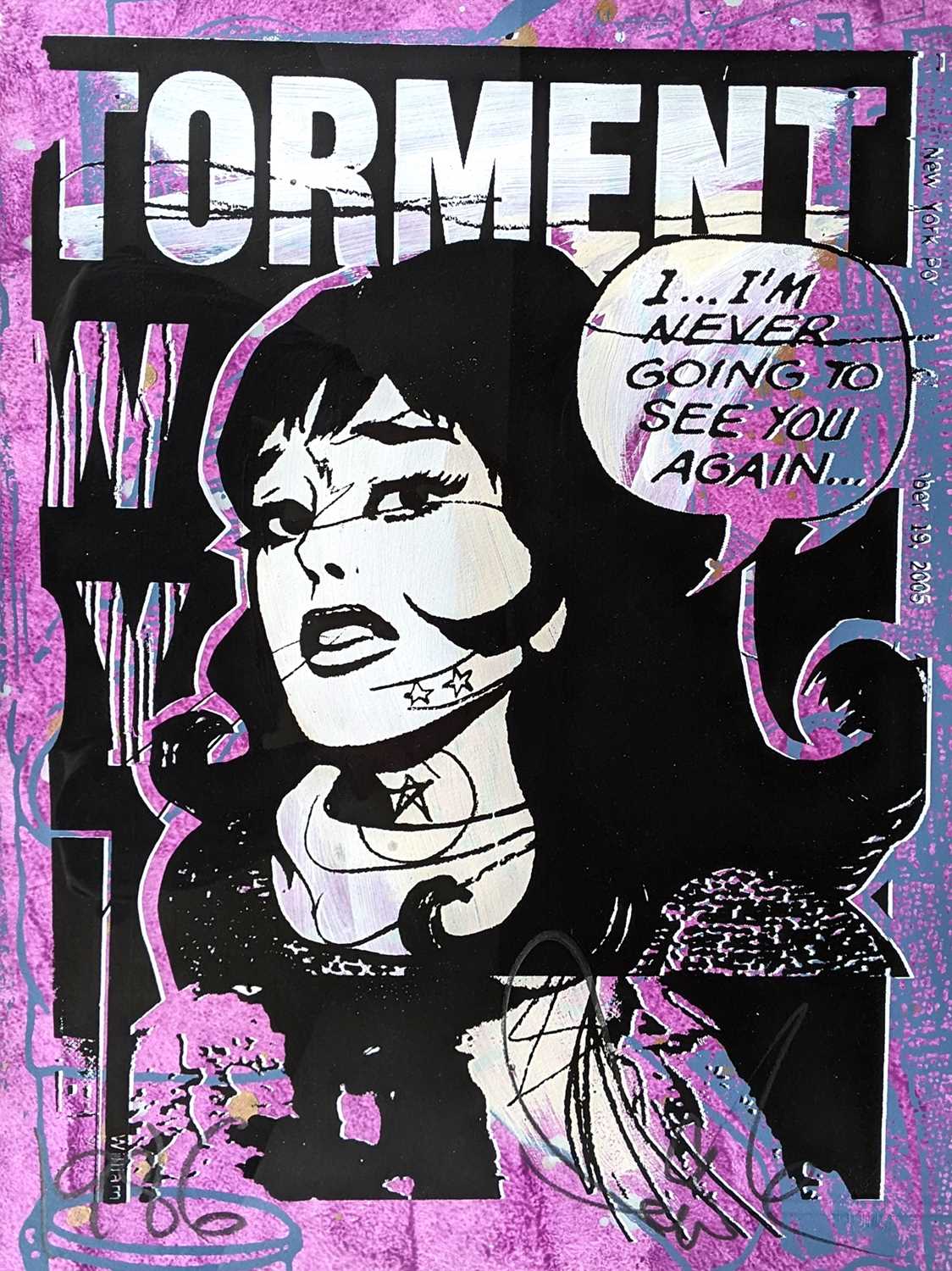 Lot 143 - Faile (Collaboration), 'Torment (Purple)', 2007
