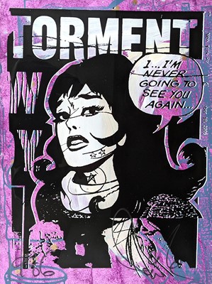 Lot 143 - Faile (Collaboration), 'Torment (Purple)', 2007