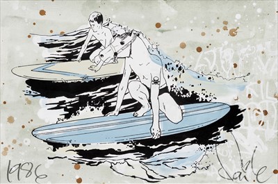 Lot 141 - Faile (Collaboration), 'Surfer Horse', 2007