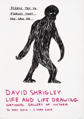 Lot 33 - David Shrigley (British 1968-), 'Please Try To Forget You Saw Me', 2014